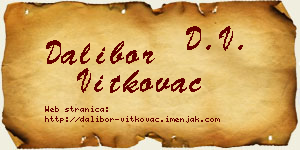 Dalibor Vitkovac vizit kartica